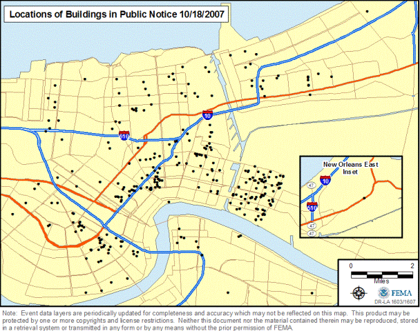 Location of Properties Proposed for Demolition Seeking Public Comment on Historical Significance