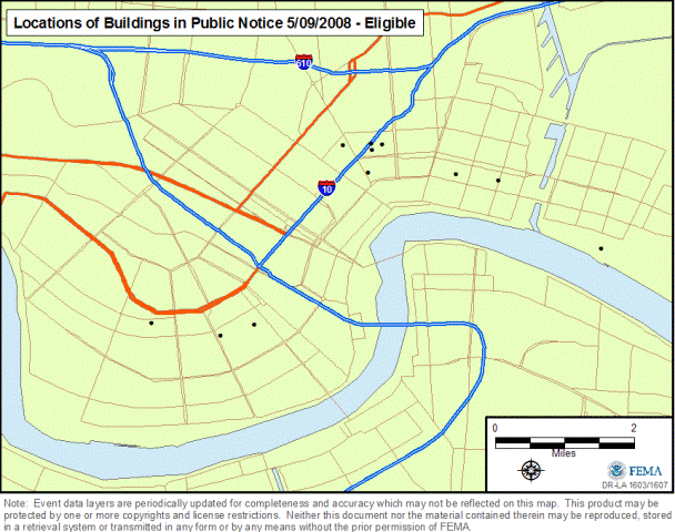Location of Properties Proposed for Demolition that are Eligible 

for the National Register and seeking specific practical information on feasible alternatives to demolition